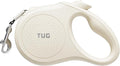 TUG Quest Retractable Dog Leash | 360° Tangle-Free Retraction | 16 ft Strong Nylon Tape (Large, Cream) by TUG