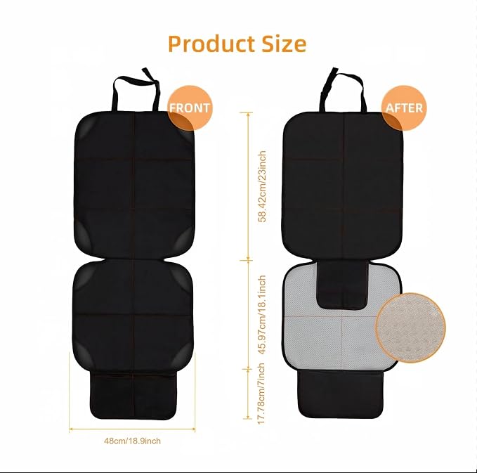 SMART ELF Car Seat Protector, Thickest Padding and Non-Slip Backing 1Pack | Black Red Car Seat Cover with Mesh Pockets, 600D Leather and Fabric for SUV, Sedan, Truck, Easy to Install for Baby and Pet - Image 3