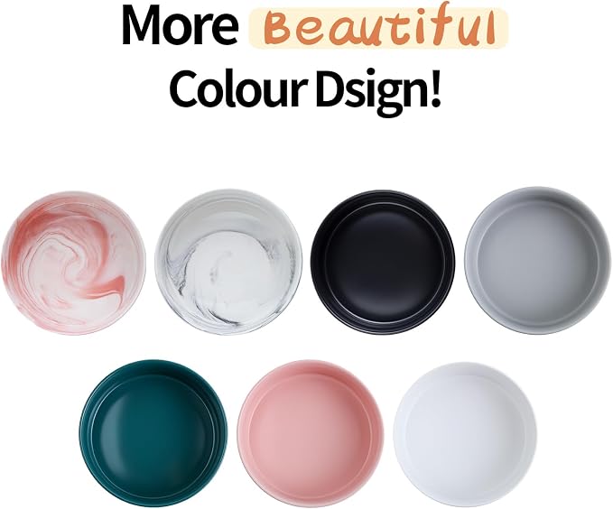 Pink Raised/Elevated Ceramic Dog Bowl for Medium Large Sized Breeds,Large Dog Food Water Bowl with Stand,8 in Non Slip Heavy Weighted 1800ml/ 7.6 Cups/60 OZ - Image 6