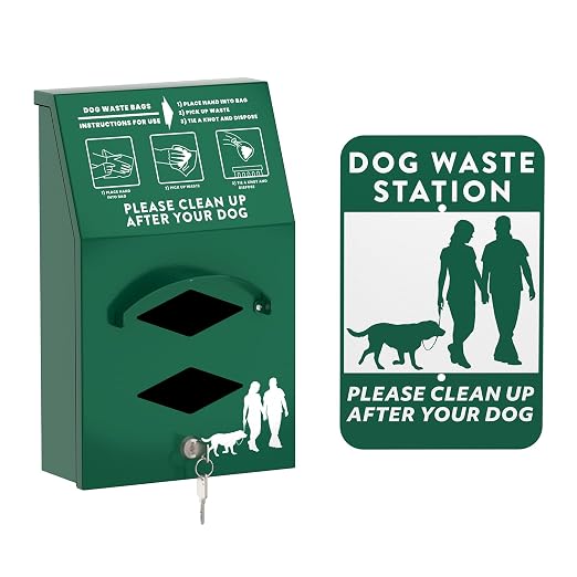 POCHAR Aluminum Outdoor Dog Bag Dispenser with Pick Up Sign for Pet Waste | Rust-Proof Wall-Mounted Poop Bag Dispenser for Dog Waste, Includes Lock & Mounting Hardware by POCHAR-FactoryDirectCustomizedProducts