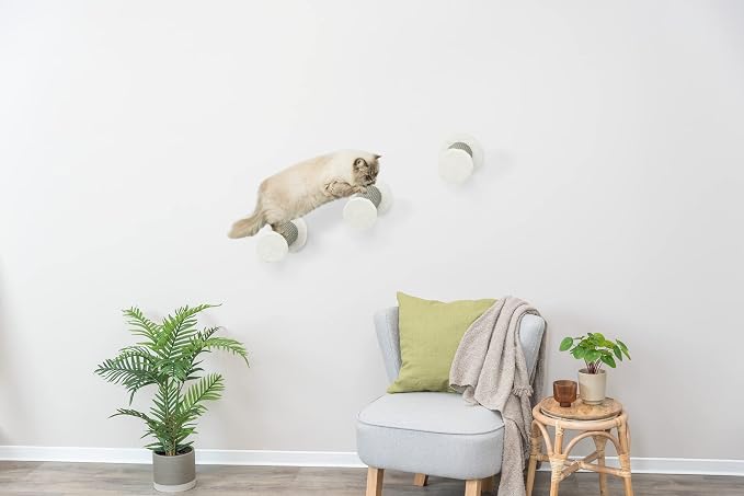 Trixie Wall Mount XXL Cat Climbing Steps, Cat Furniture, Scratching Post, 3pcs, Gray by TRIXIE
