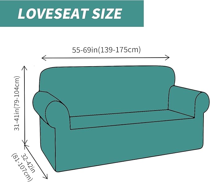 YEMYHOM Couch Cover Latest Jacquard Design High Stretch Sofa Covers for 2 Cushion Couch, Pet Dog Cat Proof Loveseat Slipcover Non Slip Elastic Furniture Protector (Medium, Leaf Pattern Light Gray) - Image 6