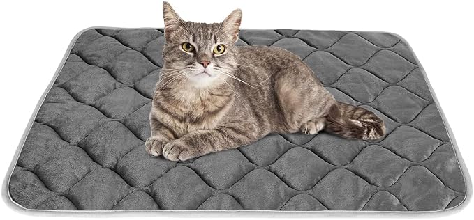 Self Warming Cat Bed Self Heating Cat Mat Thermal Pet Bed Mat Self-Warming Dog Crate Pad 20"x16" by ULIGOTA