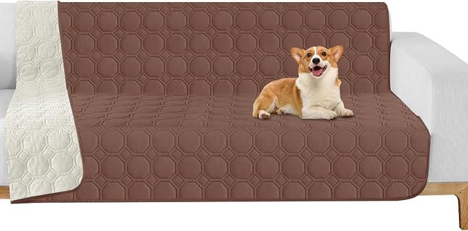 ZNSAYOTX Ultimate Cozy Blankets (52"x82") 100% Waterproof Bed Mat Blanket for Dog Pets, Couch Sofa Protector with Non-Slip Back Washable Durable, Pee Scratch Proof Easy to Clean (Coffee) by ZNSAYOTX