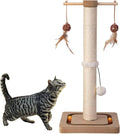 PEEKAB Cat Scratching Post Sisal Scratch Posts for Indoor Kittens and Cats,with Interactive Tracking Toys Suitable for Vertical Scratcher of Small and Medium-Sized Cats 25 Inches Beige by PEEKAB