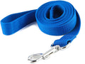 Nylon Dog Training Leash, Traction Rope, 4Ft /5 Foot /6 Feet Long, 5/8 inch 3/4 Inch 1 Inch Wide, for Small and Medium Dogs (1'' x 12 FT, Blue) by TAIDA