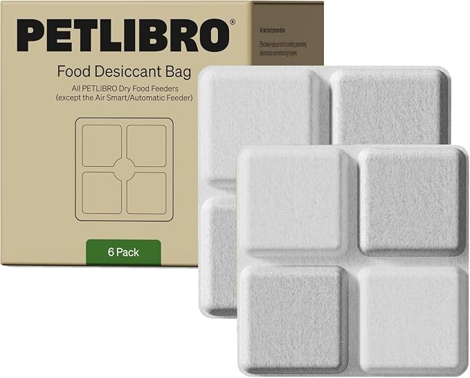 PETLIBRO Pet Food Desiccant Bag, 12 Packs Desiccant Bags for Cat Dog Feeder | Prevents moisture damage, Compatible with PETLIBRO Automatic Cat Feeder PLAF005, PLAF006, PLAF103, PLAF203, PLAF301 by PETLIBRO