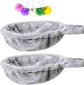 SHENGOCASE 14.6" 2-Pack Light Grey Nest Basket Lounger Hammock Bed Replacement for Cat Tree Tower, 5-Pack Hanging Toys, Cat Tree Accessories Hammock Attachment by SHENGOCASE