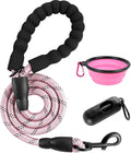 BARKBAY Dog Leashes for Large Dogs Heavy Duty Dog Leash 4/5/6 FT with Comfortable Padded Handle and Highly Reflective Threads for Medium Large Dogs Walking Training Running (4FT-1/2,Baby Pink) by BARKBAY