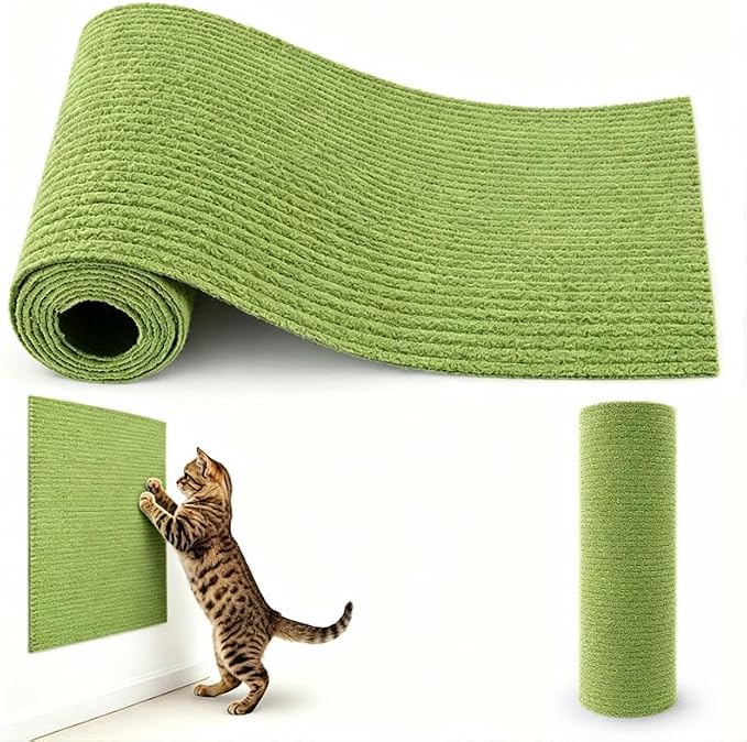 Cat Scratch Furniture Protector, DIY Cat Scratching Mat for Couch, Sofa, Wall,Cat Post,Cat Tree Durable Furniture Guards Couch Scratcher from Cats Claws Scratching for Indoor(78.7x15.8 Green by Unknown
