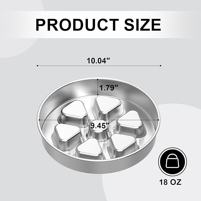 Kactoily 304 Stainless Steel Slow Feeder Dog Bowls, 2.5 Cups Capacity | Non-Slip Metal Dog Slow Feeder Bowl, Raised Design for Slow Eating & Digestive Health - Perfect for Medium Large Dogs - Image 6