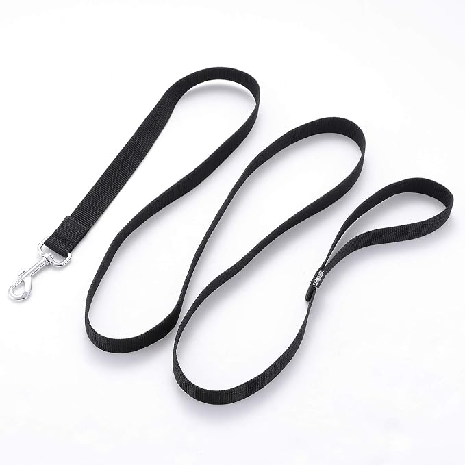 Strong Durable Nylon 10ft Long Dog Training Leash, Traction Rope, 1 Inch Wide, for Small and Medium Dog (Black, 10 Feet) - Image 2