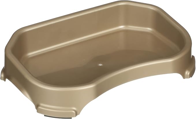 Neater Pet Brands Large Capacity Outdoor Dog Water Bowl for Small Dogs, Cats, Reptiles, Birds, & Small Animals, Outdoor Water Bowls for Dogs (8 Cups), Feed Bowl & Trough, Indoor or Outside, Champagne by NeaterPetBrands