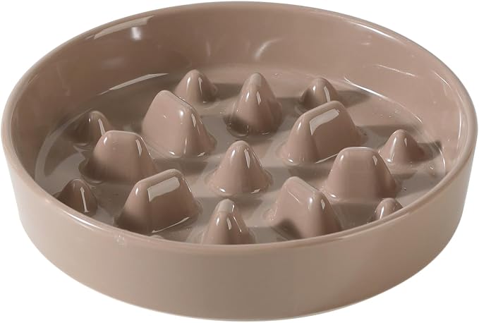 Havniva Dog Bowls Slow Feeder, Ceramic Slow Feeder Dog Bowls for Fast Eater | 1.6 Cups Dog Food Bowl Puzzle Feeder, Slow Feeding Bowls for Medium Breed, Non-Slip Base, Anti-Choking by Havniva