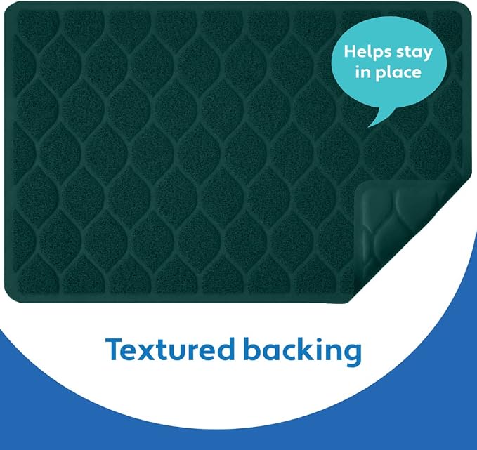MIGHTY MONKEY Waterproof BPA Free Cat Litter Box Trapping Mat, Easy Clean Floors, Textured Backing, Soft on Sensitive Kitty Paws, Cats Accessories, Less Waste, Stays in Place, 35x23, Hunter Green - Image 7