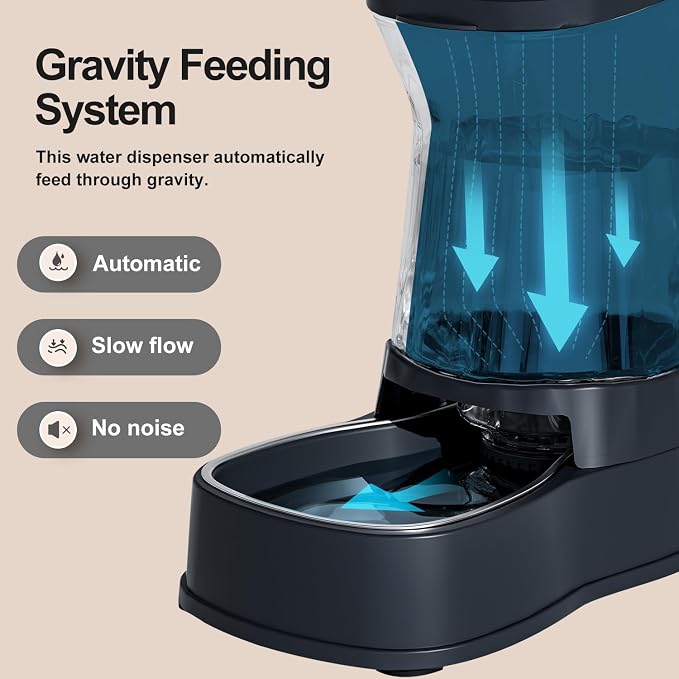 Gardner Pet Automatic Dog Water Dispenser Gravity Stainless Steel Water Waterer Feeder, 100% BPA-Free Large Capacity Water Feeding Bowls for Medium & Large-Sized Dogs,Cats, Other Pets -(2.1 Gallons) - Image 5