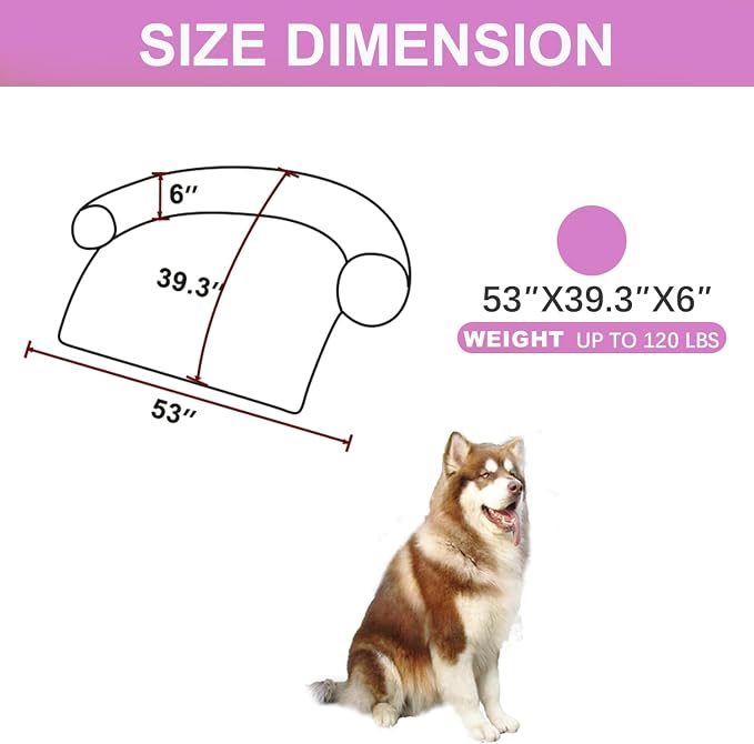 Luxurious Calming Dogs/Cats Bed Mats, Dog Pad Washable Removable Couch Cover, Plush Long Fur Mat for Pets, Waterproof Lining, Perfect for Small, Medium and Large Dogs and Cats (Pink, 53"x39") - Image 2