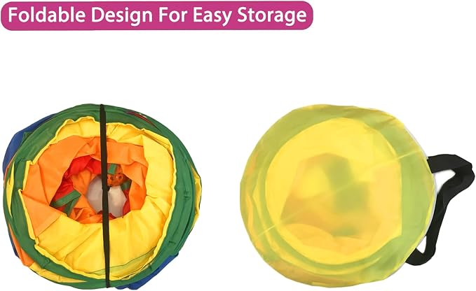 Cat Tunnel Tube for Indoor Cats Large, Upgrade with 6 PeekHole S-Shape 5 Way Collapsible Pet Play Maze Tube Toys Colorful for Cats Kitten Kitty Rabbit - Image 5