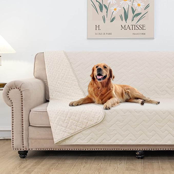 fuguitex Waterproof Dog Bed Cover Couch Cover for Pet Anti-Slip Cat Mat Pet Pad Blanket for Sofa Chair Recliner Bed Furniture Protrctor by fuguitexHome
