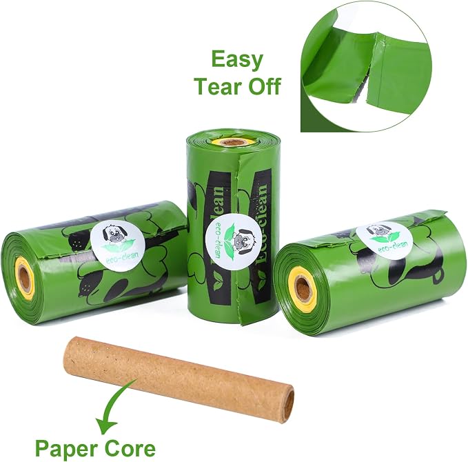 ECO-CLEAN Dog Poop Bags with 3 Bags Left Indicator - 360 Count | Extra Thick and Leak Proof Pet Waste Bags with 1 dispenser, Unscented - Image 6