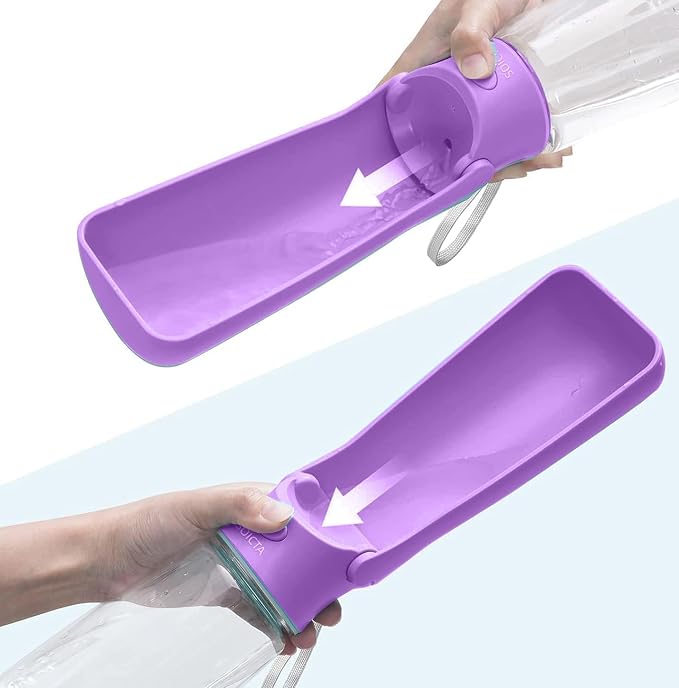 Portable Dog Small Animals Water Bottle for Walking 19 OZ or 12 OZ Pet Water Bottles for Puppy Medium Large Dogs Little Animals Water Dispenser Dog Small Animals Water Bowl - Image 3