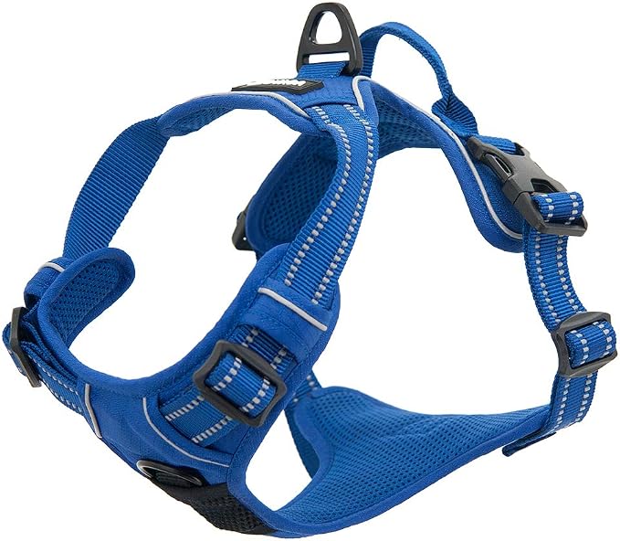 Voyager Dual Attachment No Pull Harness - Royal Blue, X-Small | 13 - 16" in Chest, No Pull Dog Harness, Fully Adjustable, 3M Reflective Technology, Front & Back D-Rings, Walking & Training - Image 4