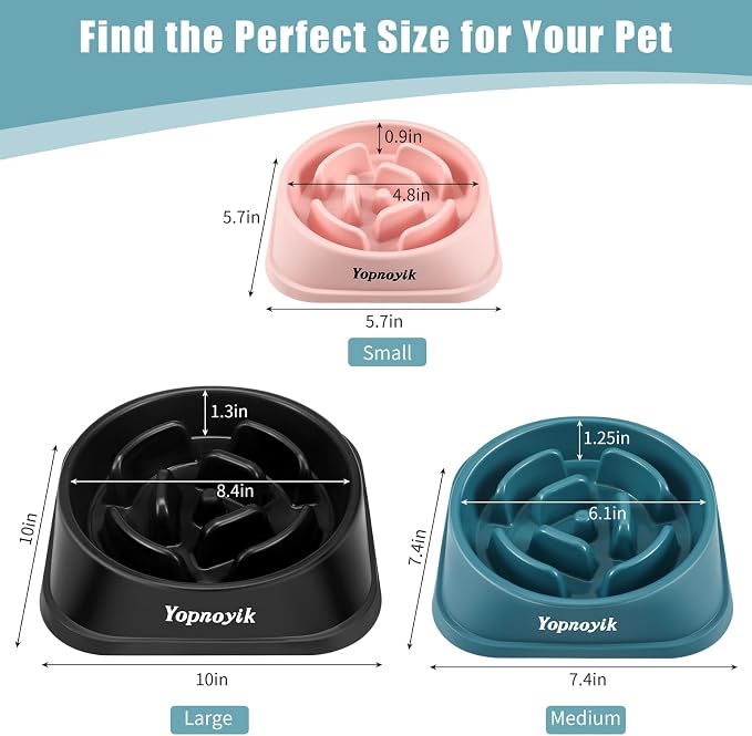 2 Pack Slow Feeder Dog Bowls for Small Dogs | Non-Slip Base, Anti-Choking Design, Reduces Bloating & Overeating, Easy to Clean, 1 Cup - Image 2