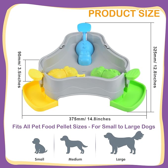 Interactive Dog Toys, Dog Puzzle Toy Treat Dispensing Dog Toys, Dog Enrichment Toys for Mental Stimulation, Slow Feeder Dog Puzzle for Small Medium Dogs, Interactive Cat Toy Cat Puzzle Feeder - Image 3
