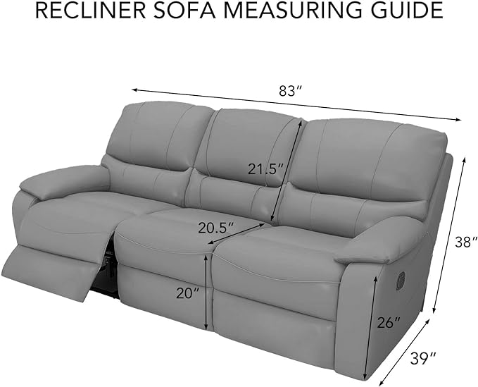PureFit Super Stretch 3 Seats Recliner Sofa Couch Cover with Pocket | Non Slip Soft Sofa Slipcover, Washable Spandex Reclining Furniture Protector for Kids, Pets (Recliner Sofa, Taupe) - Image 6