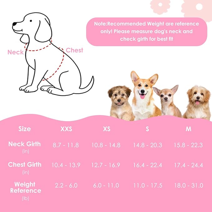 SlowTon No Pull Dog Harness with Leash for Small Medium Dogs, Pink XXS | Solid Pattern, Step-in, Lightweight, Easy Put On and Off, No Choke, Soft Cotton and Suede for Daily Walking - Image 3
