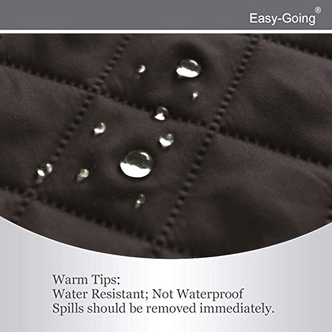 Easy-Going Reversible Loveseat Couch Cover for 2 Cushion Couch Sofa Cover for Dogs Water Resistant Furniture Protector with Foam Sticks Elastic Straps for Pet (Loveseat, Chocolate/Chocolate) | Loveseat Slipcover For Dogs, Water Resistant Furniture Mat,... - Image 5