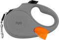 TUG Oval 360° Tangle-Free Retractable Dog Leash with Integrated Waste Bag Dispenser (Medium, Grey) by TUG