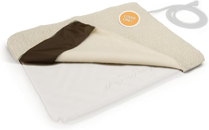K&H Heated Pad Cover, Lectro-Soft Large Outdoor Dog Bed Replacement Cover | Fits K&H Lectro-Soft Large Beds (Heated Bed Sold Separately), Machine Washable Fleece Cover, 36x25in by KHPetProducts