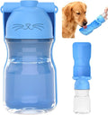 Amerisun Dog Water Bottle16.9 OZ Collapsible Leak-Proof Pet Water Bowl | Collapsible Water Bottle,Suitable for Dog, Cat, Puppy Guinea Pig Hamster & Bunny Ideal for Walking Hiking(A012B-blue) by Amerisun