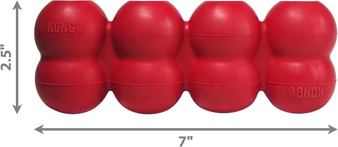 KONG Goodie Ribbon, Stuffable Natural Rubber Dog Toy, for Medium Dogs | Stuffable Bone-Shaped Rubber Toy with Four Fillable Goodie Grippers for Fun, Treat-Based Enrichment Play - Image 6