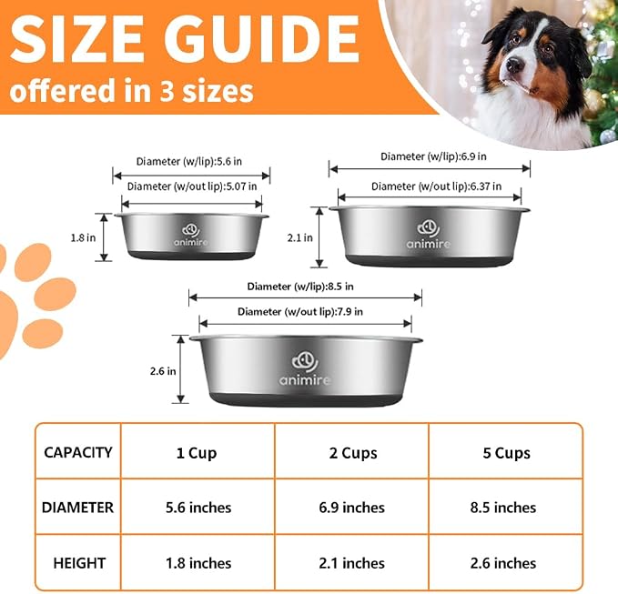 2-in-1 Metal Dog Bowl with Slow Feeder Insert, Stainless Steel Dog Bowls Food Grade 304, Water Food Bowl with Anti-Slip Silicone Base for Small, Medium, Large Dogs - Image 6