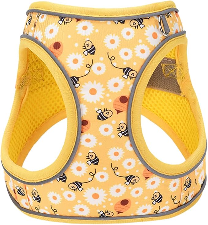 Step in Dog Harness No Pull Honeybee Adjustable Soft Mesh Harness | Padded Reflective Pet Vest Harness and Leash Set for Small Medium Dogs - Image 2