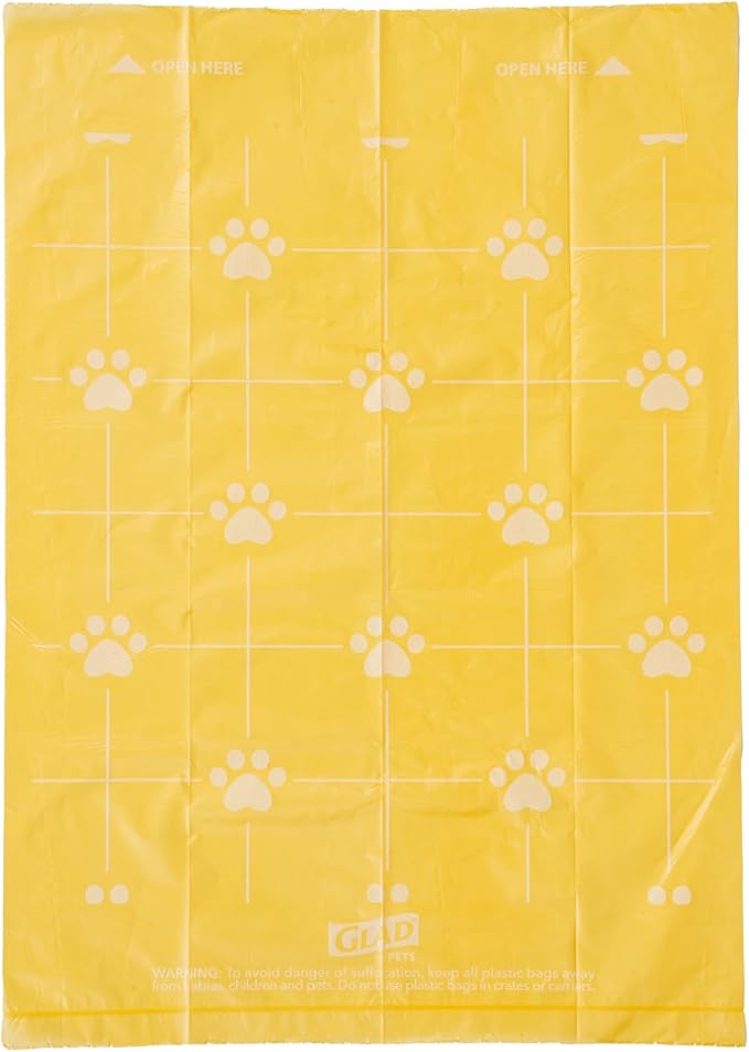 Glad for Pets Scented Dog Waste Bags, Lemon Scent, Multicolor, 90 Count | Tear-resistant with leak protection, lemon fresh scent, fun multicolor design, 6 rolls, heavy-duty daily use - Image 7