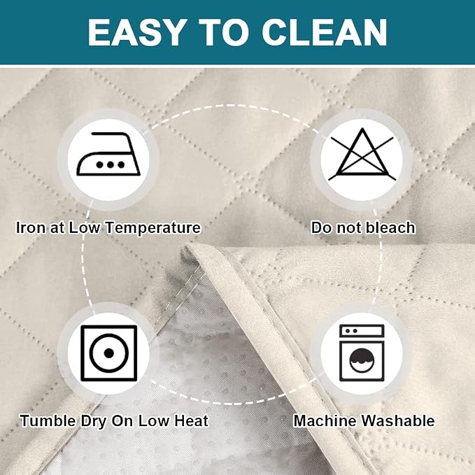 Turquoize 100% Waterproof Sofa Covers Couch Cover Sofa Cover for Dogs Couch Protector Triple Non-Slip Sofa Slipcover for 3 Cushion Couch Furniture Protector for Pets, Kids,Dog (Sofa 70", Ivory) - Image 6