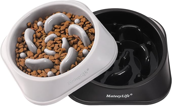 MateeyLife 2-Pack Slow Feeder Dog Bowls, 2 Cups, Dog Puzzle Feeder Bowl | Food-contact safe, dishwasher safe, non-slip base, maze design, for fast eaters, for dogs and cats, daily mealtimes - Image 8