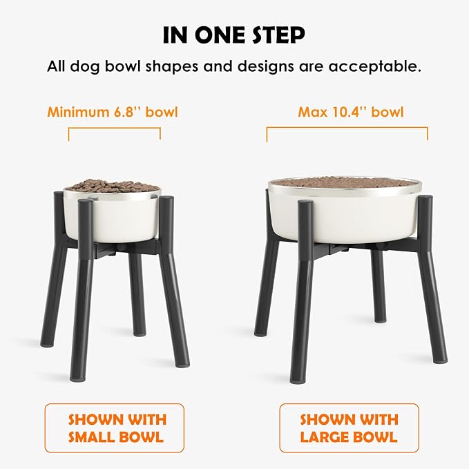 Elevated Dog Bowl Stand for Large Dogs, Adjustable Width 7-10.6, 11" Tall Dog Food Water Stand, Bowl Not Included - Image 5