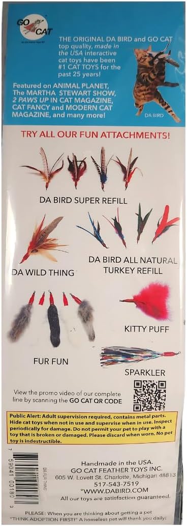 GoCat Da Fur Thing Cat Toy, Rabbit Fur and Feather Toy Stuffed with Catnip - Image 5