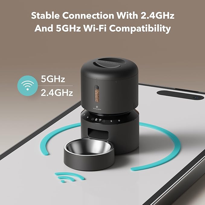 PETLIBRO Automatic Cat Feeder, 5G WiFi Pet Feeder with Freshness Preservation, Timed Cat Feeders for Dry Food, Up to 48 Portions 10 Meals Per Day, Granary Pet Feeder for Cat/Dog - Image 4