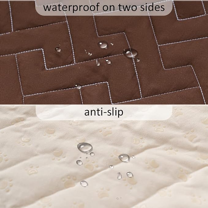 fuguitex Waterproof Dog Bed Cover Couch Cover for Pet Anti-Slip Cat Mat Pet Pad Blanket for Sofa Chair Recliner Bed Furniture Protrctor - Image 3