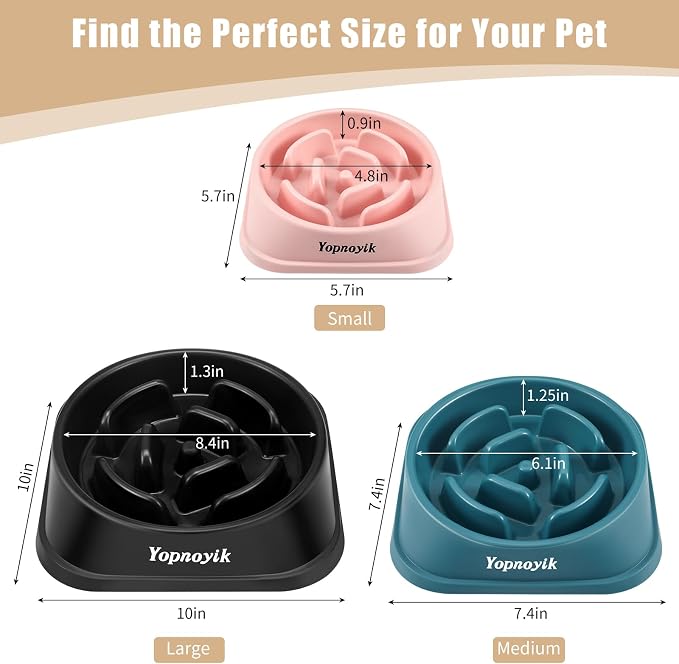 Slow Feeder Dog Bowls for Large Dogs | Non-Slip Base, Anti-Choking Design, Reduces Bloating & Overeating, Easy to Clean, 4 Cups - Image 2