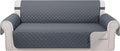 Reversible 4 Seater Sofa Cover 91" Large, Sofa, Dark Blue | Couch Cover Furniture Protector with Foam Sticks Elastic Straps Furniture Protector for Pets Children Dog Cat by LuxshareHome