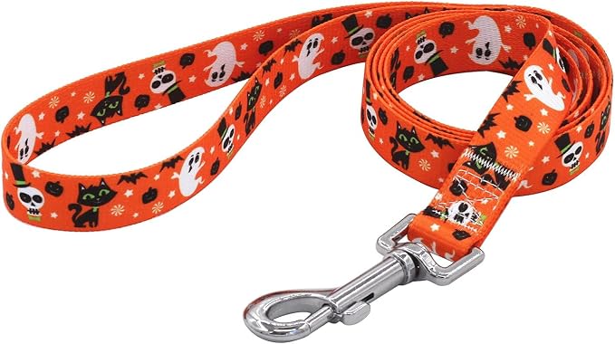 Mihqy Dog Collar and Leash Set, for Large Dogs, Halloween Set,L | with Fashion Patterns, Adjustable for Small Medium Large Dogs, Comfortable for Walks and Outdoor Hikes - Image 2