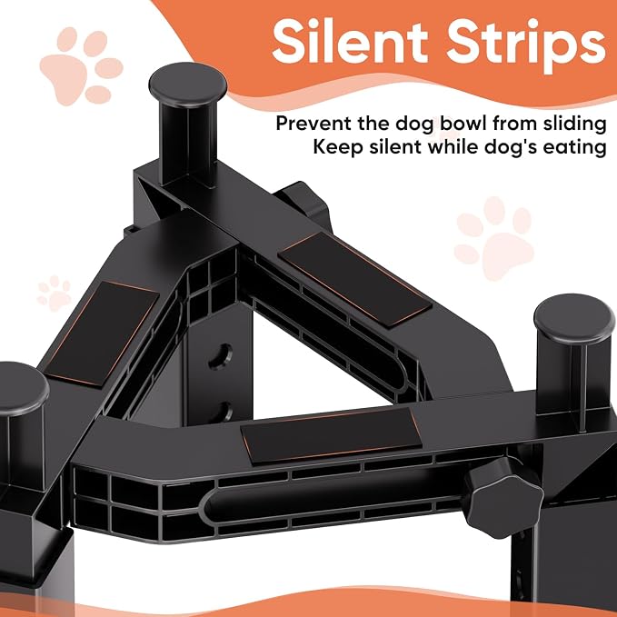 XIAZ Dog Bowl Stand Elevated Food Water Bowl Holder for Large Medium Small Sized Dog, Heights&Width Adjustable, Non-Slip, Durable, Elevated Feeding Bowl Stand for All Dogs Bowls 2PCS - Image 9