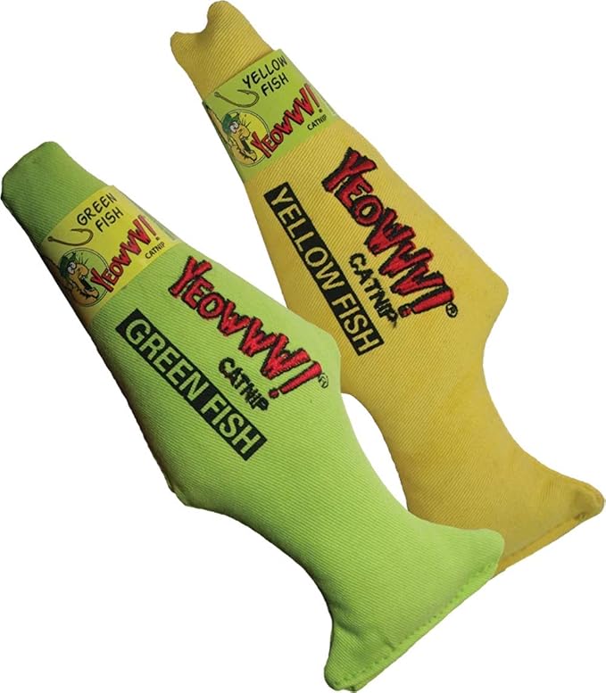 Yeowww! Catnip Toy, Yellow Fish - Image 2