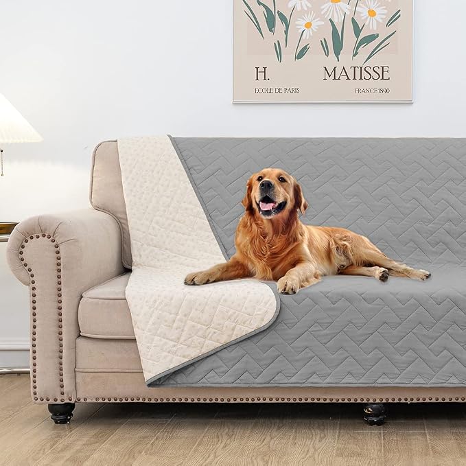 fuguitex Waterproof Dog Bed Cover Couch Cover for Pet Anti-Slip Cat Mat Pet Pad Blanket for Sofa Chair Recliner Bed Furniture Protrctor by fuguitexHome